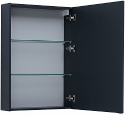 Aquanet Мебель для ванной Алвита New 60 2 дверцы подвесная антрацит матовая – фотография-17